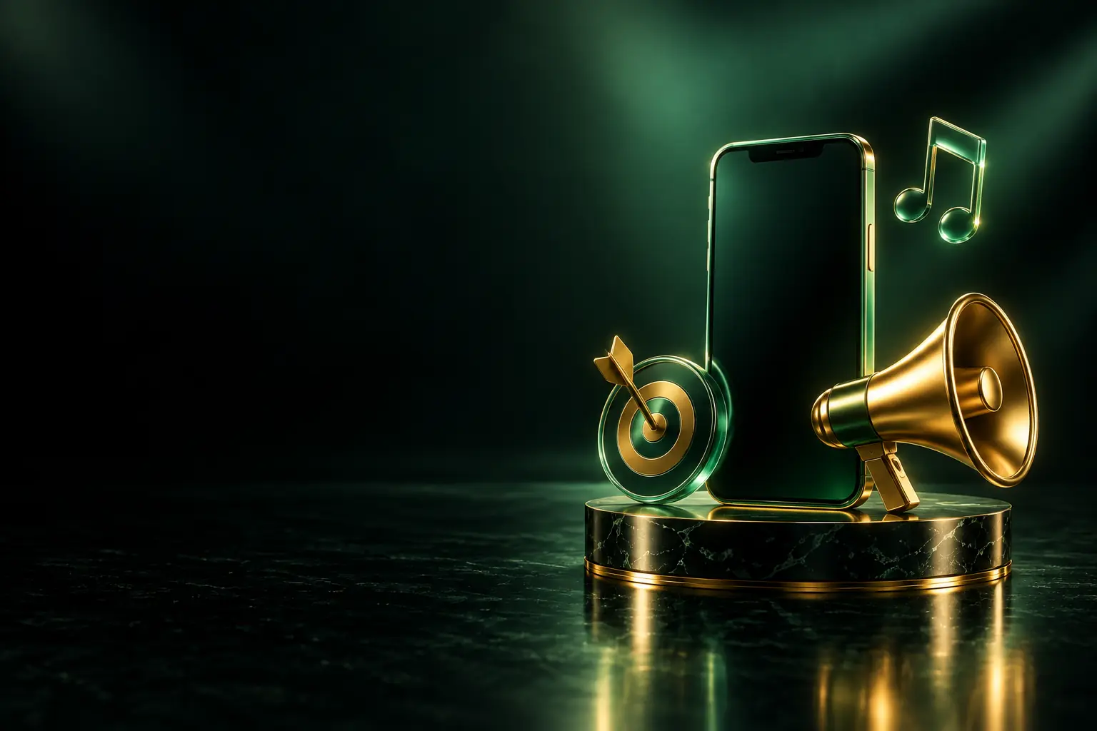 Phone with a megaphone and a target: TikTok ads checklist
