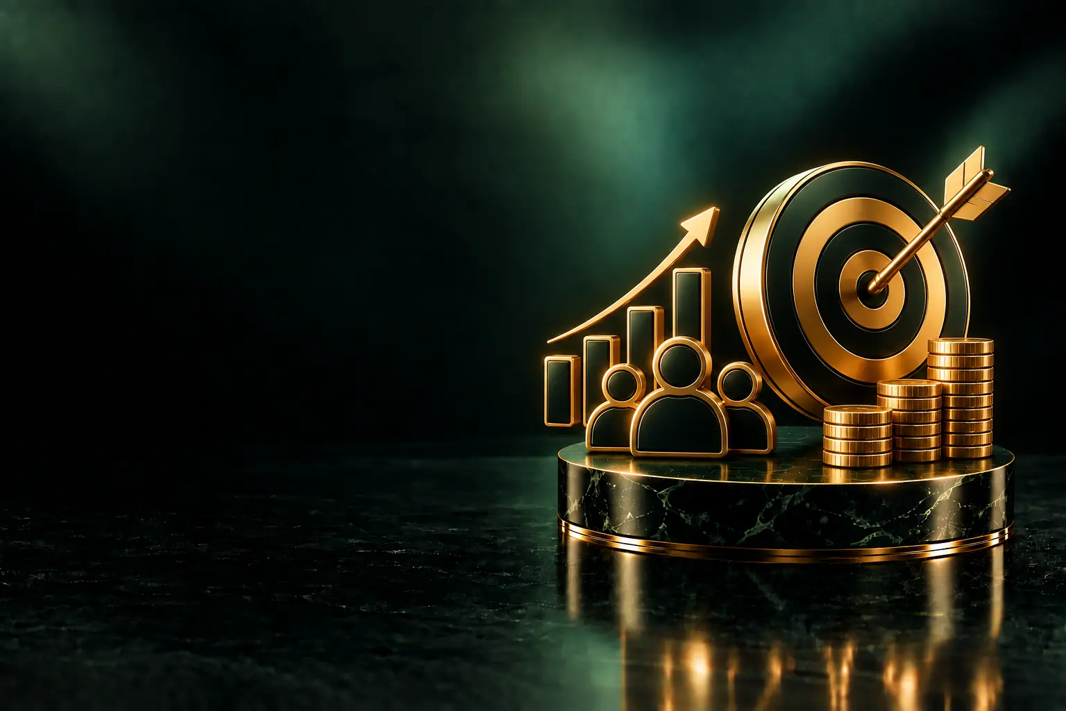 Target with people and a rising chart: YouTube lead generation for B2B