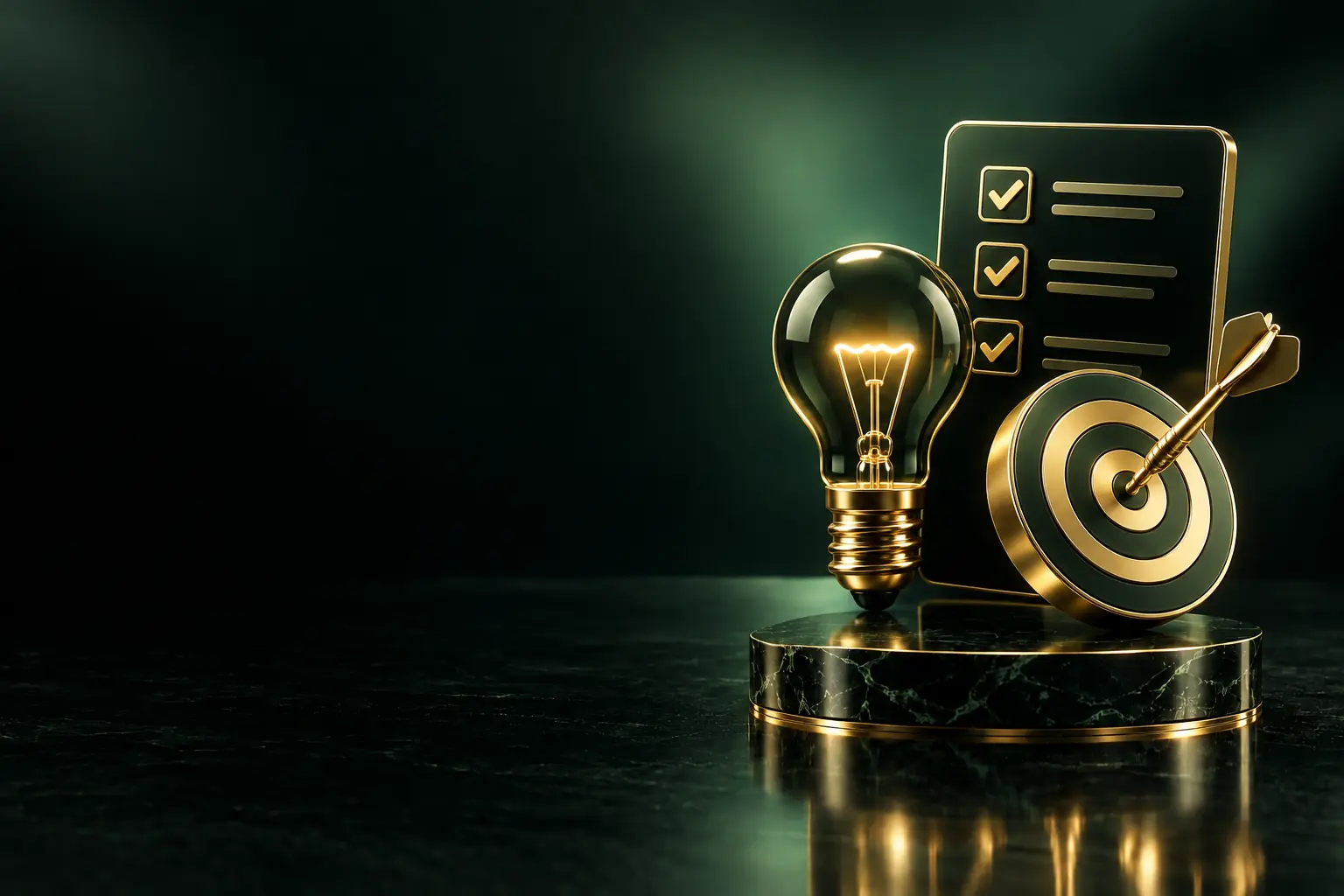 Light bulb, checklist and target: Telegram bot requirements