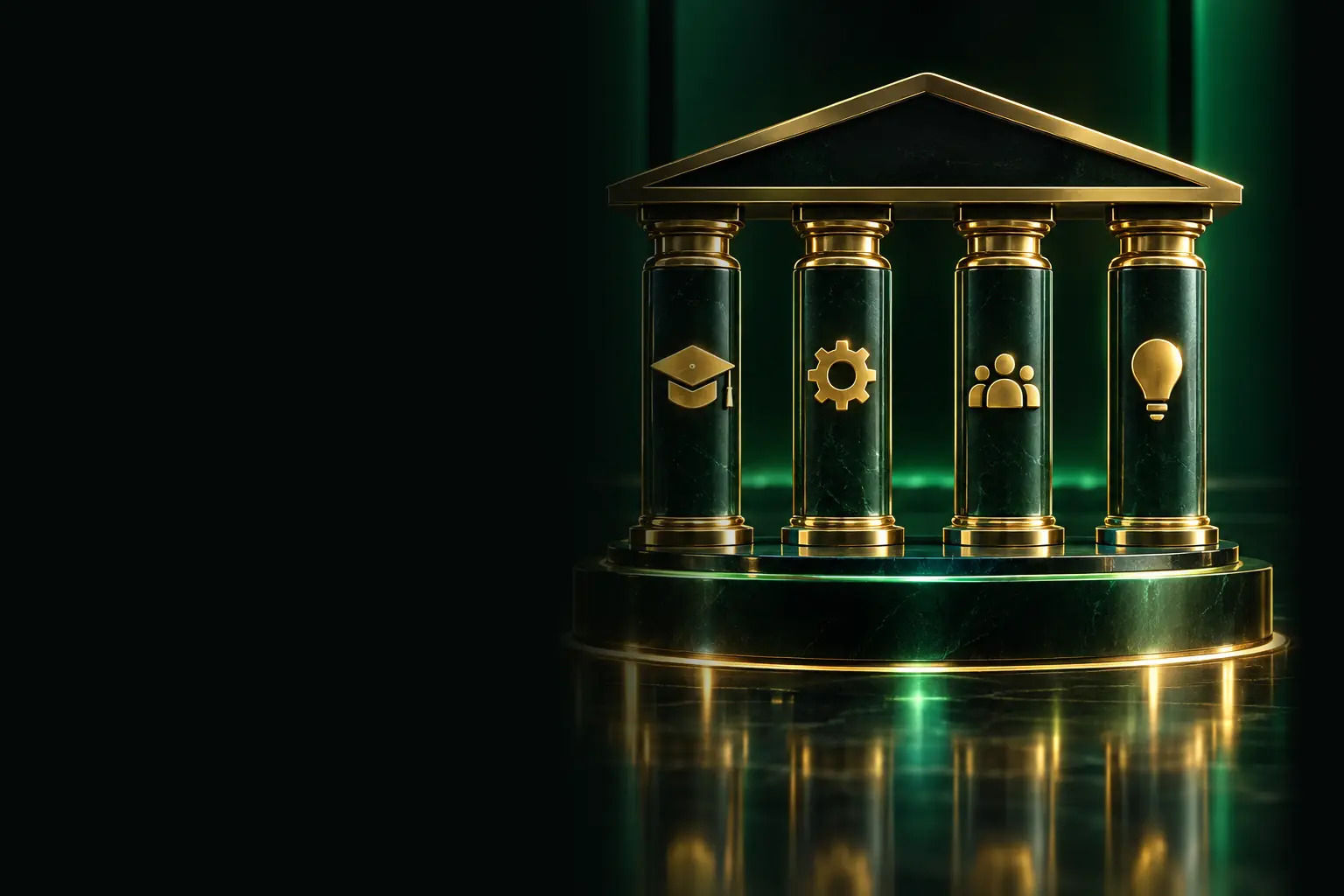 Four pillars with topic icons: TikTok content pillars