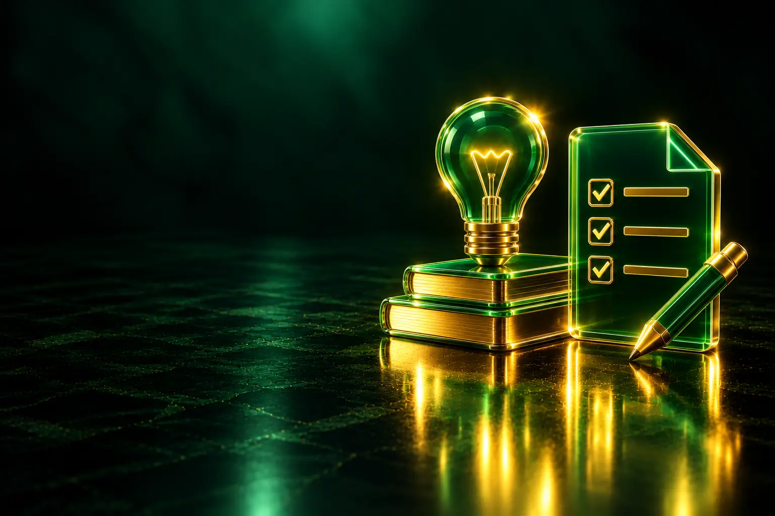 Light bulb, checklist and pen: vibe coding spec